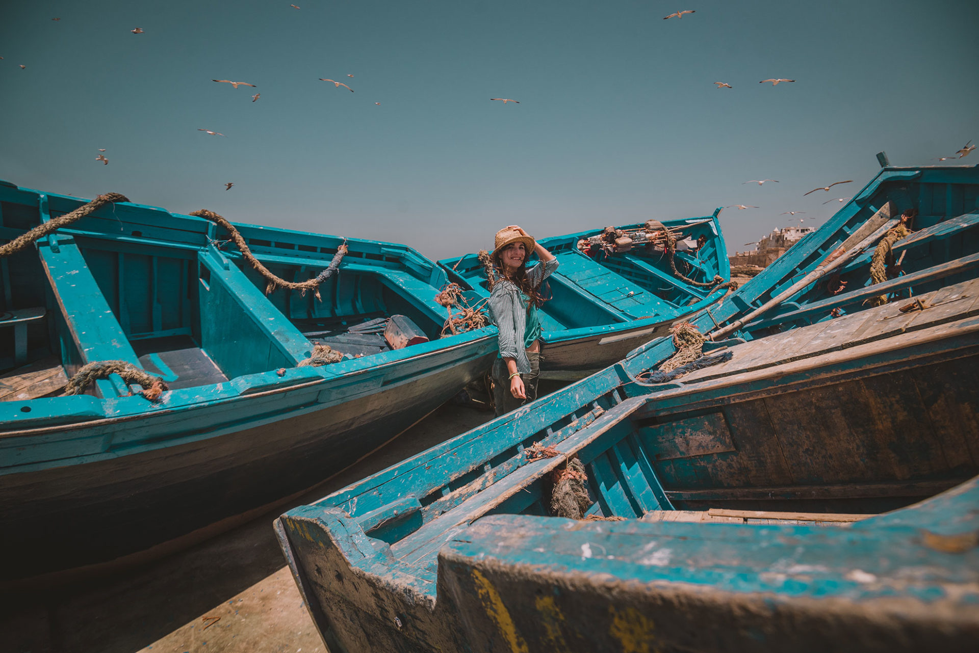 Essaouira et ses beaux bateaux bleus Essaouira et ses beaux bateaux bleus