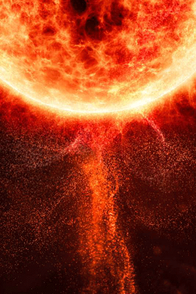 éruptions solaire causant les aurores boréales