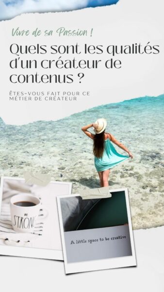 Qualité d'un créateur de contenu image pour partage pinterest